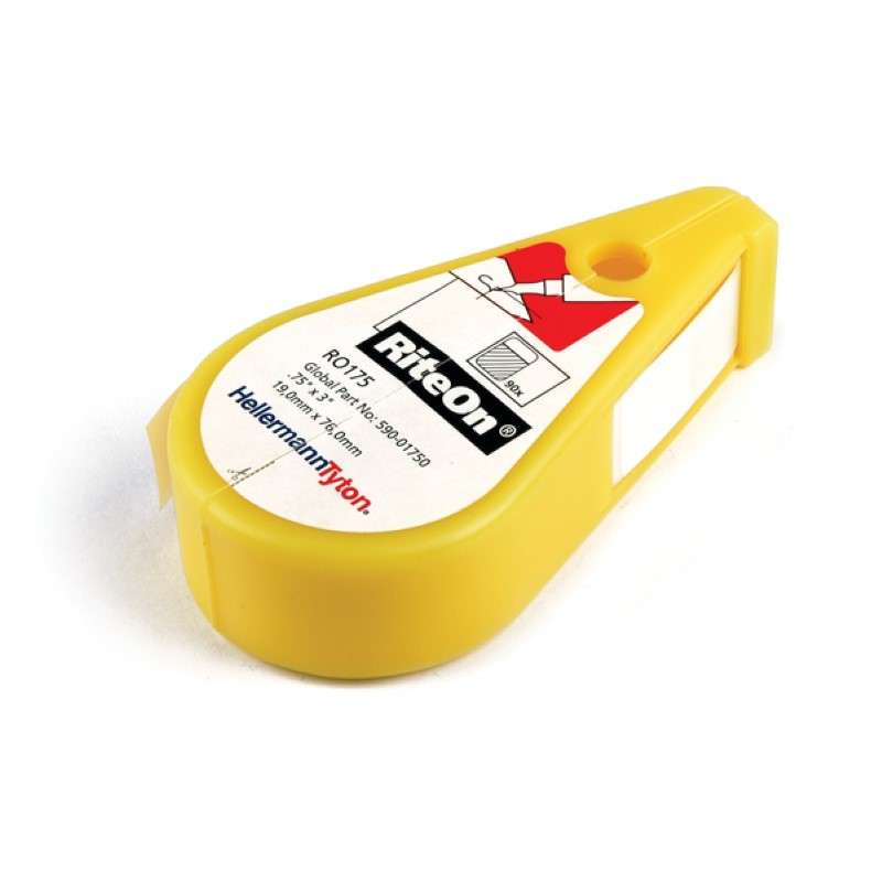 Rite-On Self-Laminating Label Dispenser, 0.75 x 0.75 x 3.0", Vl, White, 90/Roll