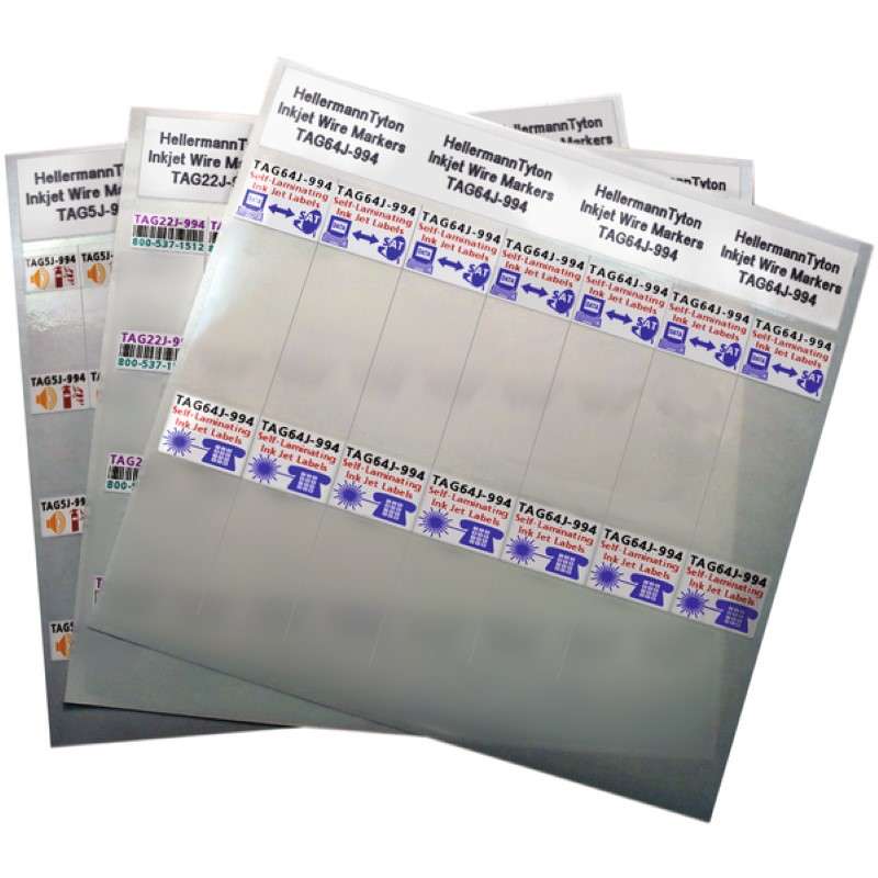 Inkjet Label, Self-Laminating, 1.16" x .86" x 3.25", 18 Per Sheet, Pet, White, 1000/Package