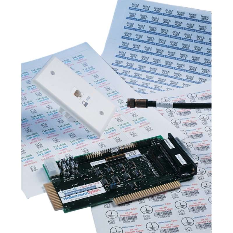 Laser Tag Label, 3.5" x .50", For Fiber Distribution Chassis, Pet, White, 1000/Package