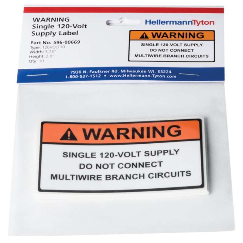 Solar Label, 120 Volt Supply..., 3.75