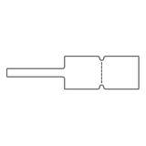 1" x 4" Flagtag Label, Thermal Transfer, 2400 Labels/Roll redirect to product page