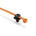 2-Piece Cable Tie/Fir Tree Mount, 8.0"L, 0.024 - 0.138" Panel Thick., PA66HIRHS/PA66HIRHSUV, Orange and Black, 5000 per Carton