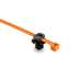 2-Piece Cable Tie/Fir Tree Mount, 8.0"L, 0.30 - 0.31" Mounting Hole, 50lb, PA66HIRHS/PA66HS, Orange and Black, 500 per Package