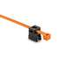 2-Piece Cable Tie & Edge Clip, 8.0"L, EC4B, 1 - 3 mm Panel, 50lb, PA66HIRHS/PA66HIRHSUV, Orange and Black, 500 per package