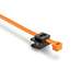 2-Piece Cable Tie & Edge Clip, 8.0"L, EC5A, 1 - 3 mm Panel, 50lb, PA66HIRHS/PA66HIRHSUV, Orange and Black, 500 per package
