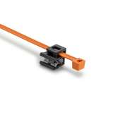 2-Piece Cable Tie & Edge Clip, 8.0"L, EC5B, 1 - 3 mm Panel, 50lb, PA66HIRHS/PA66HIRHSUV, Orange and Black, 500 per package redirect to product page