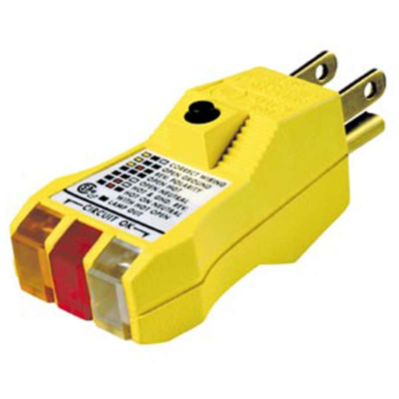 E-Z Check Plus GFCI Circuit Tester for 3 Wire, 125V AC Circuits