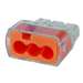 In-Sure Push-In Wire Connector, 33 3-Port Orange, 250/Jar