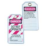 Lockout Tag, Standard, "Do Not Operate", Striped, 25/Box redirect to product page