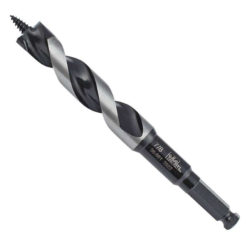 Dual Flute Ship Auger 7-1/2" x 3/4" Coated Fluting Steel Tooth Gray