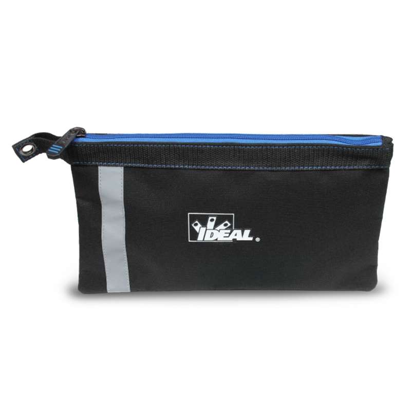Pro Series Flat Zipper Pouch, 12-1/2" x 7" Nylon Reflective Strip