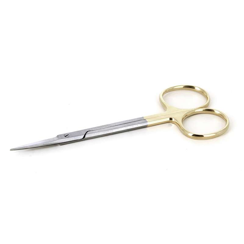 High Precision Iris Scissors, Stainless Steel, Tungsten Carbide, 4.53"