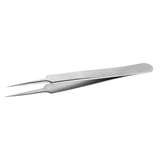 High Precision Tweezers, Straight, Stainless Steel, 4.33" OAL redirect to product page