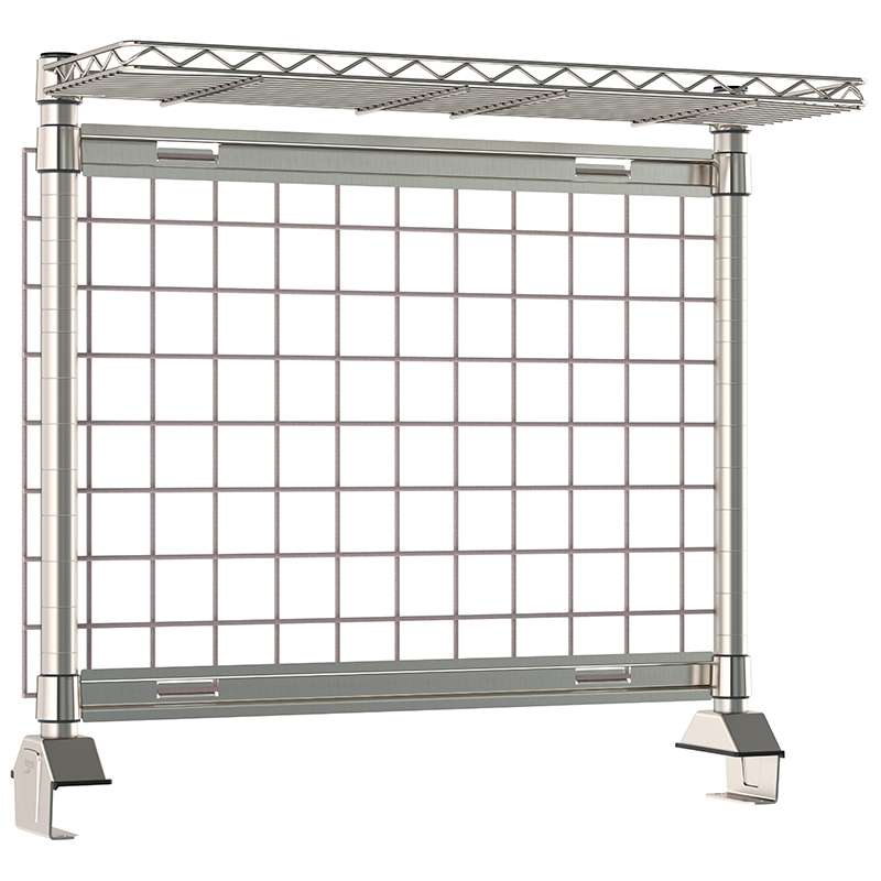 Riser Grid with Wire Stainless Cantilevered Shelf, for 36" TableWorx Tables