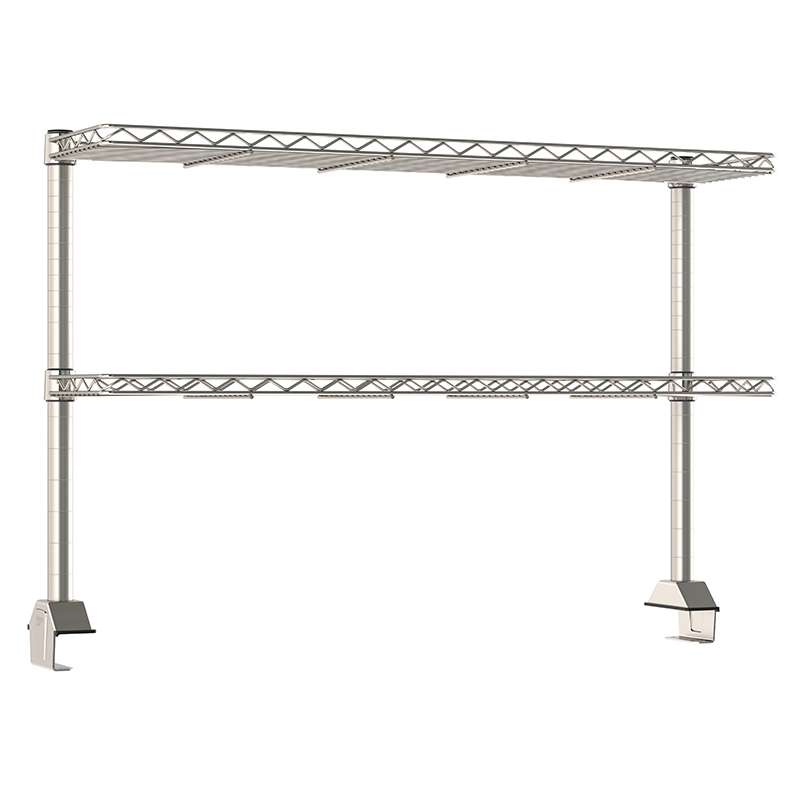 2 Rear Cantilevered Wire Stainless Shelves, 48", 304 Stainless