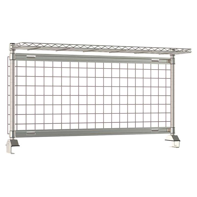 Riser Grid with Wire Stainless Cantilevered Shelf, for 60" TableWorx Tables