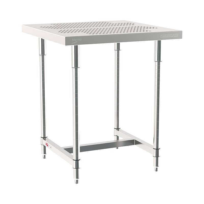 I-Frame Worktable Stationary, 30" X 30", Stainless Steel