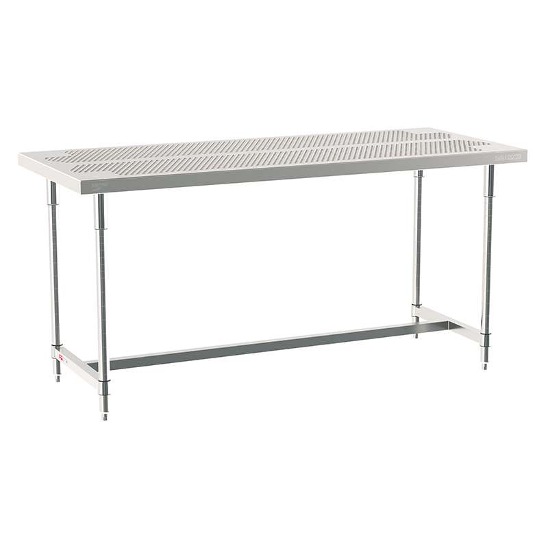 I-Frame Worktable Stationary, 30" X 72", Stainless Steel
