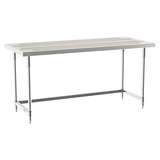 3-Sided Frame Worktable Stationary, 30" X 72", Stainless Steel redirect to product page
