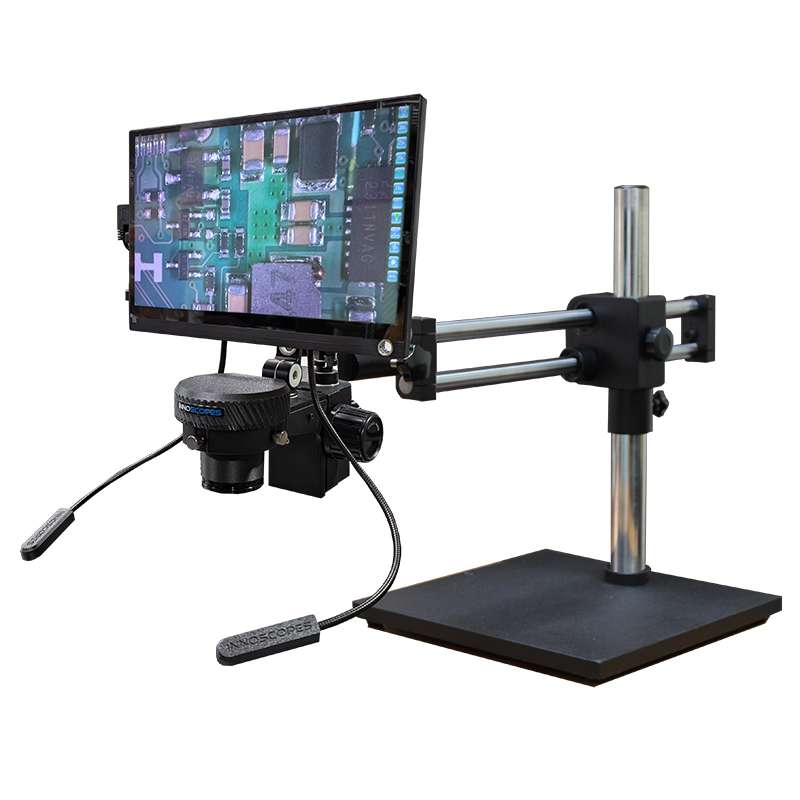 Digital Microscope, 15X, Dual Arm Ball Bearing, Steel Base