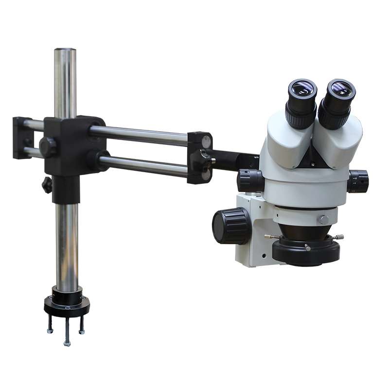 Stereo Zoom Microscope, Dual Arm Ball Bearing, IM-32BD Bolt Down Mount