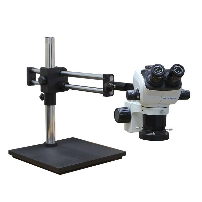 Stereo Microscope, Dual Arm Ball Bearing, Steel Base