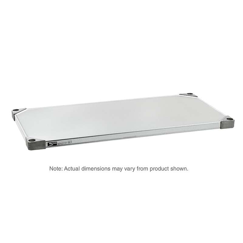 Super Erecta Solid Shelf, Galvanized, 14 x 24"