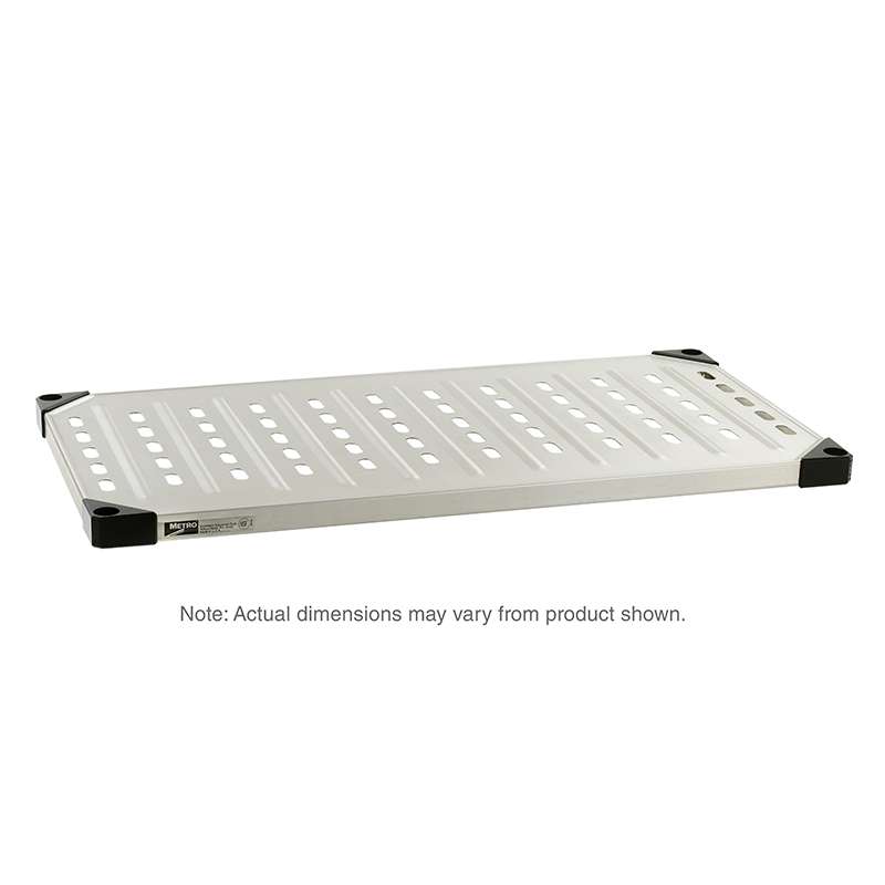 Super Erecta Stainless Steel Louvered Shelf, 14 x 48"