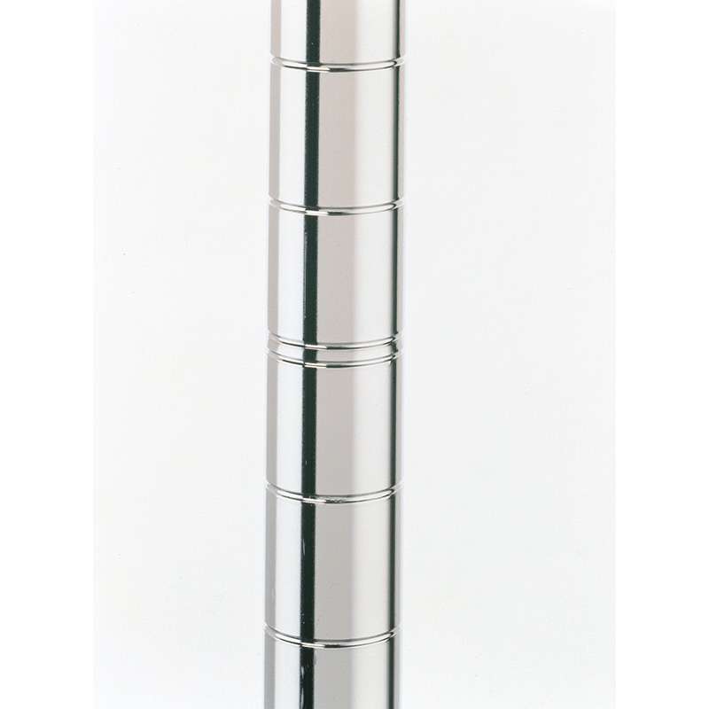 Stationary Chrome Post with Cap and Leveling Bolt, 27-1/2"