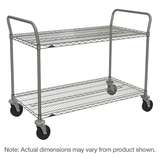 Heavy Duty Utility Cart with 2 Brite Wire Shelves and Casters, 24" x 36" x 39" redirect to product page