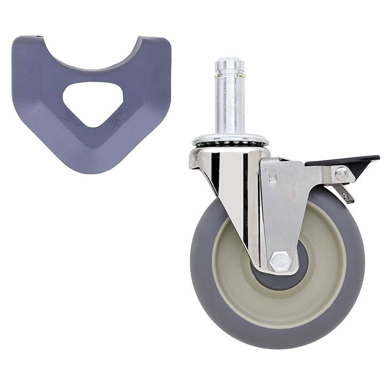 MetroMax Q™ Braking Stem Caster with Bumper, 5"