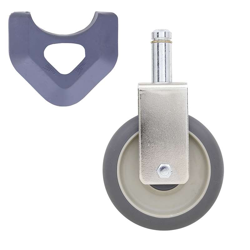 MetroMax Q™ Rigid Stem Caster with Bumper, 5"
