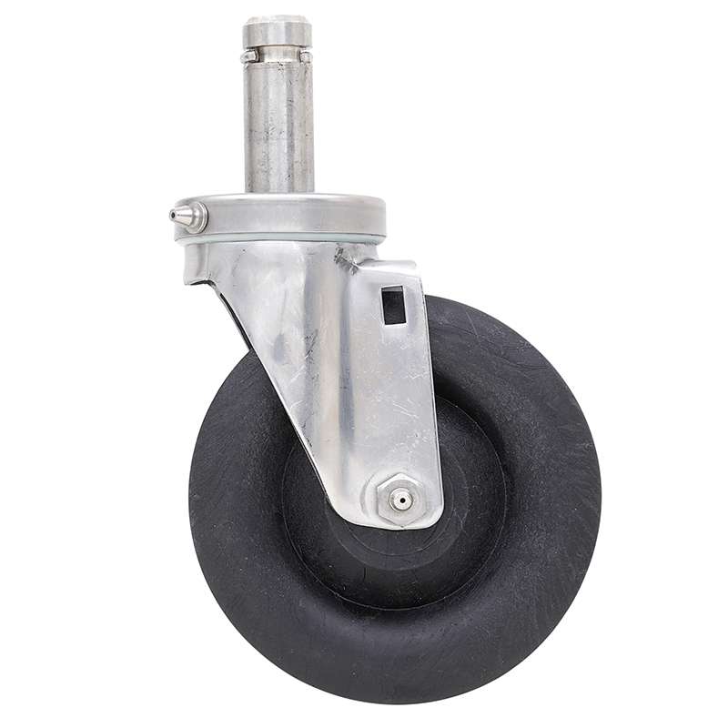 High Temperature Nylon Autoclave Stem Swivel Caster, 5" Diameter