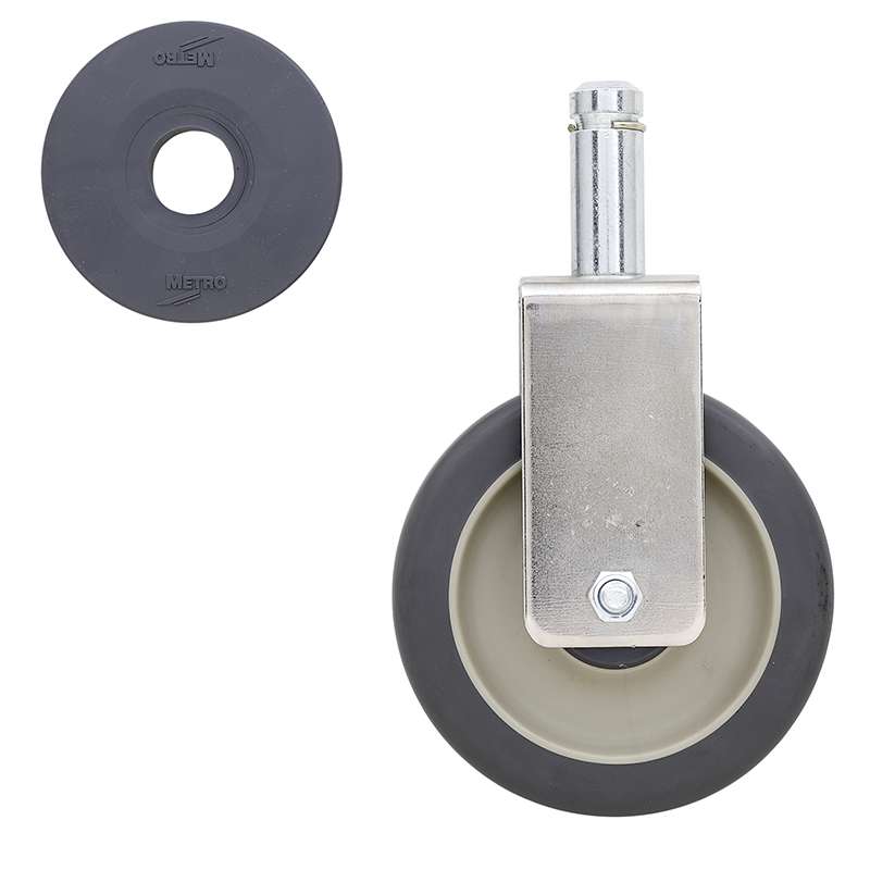 5″ Polyurethane Rigid Stem Caster for Super Erecta Industrial Wire Shelving Racks