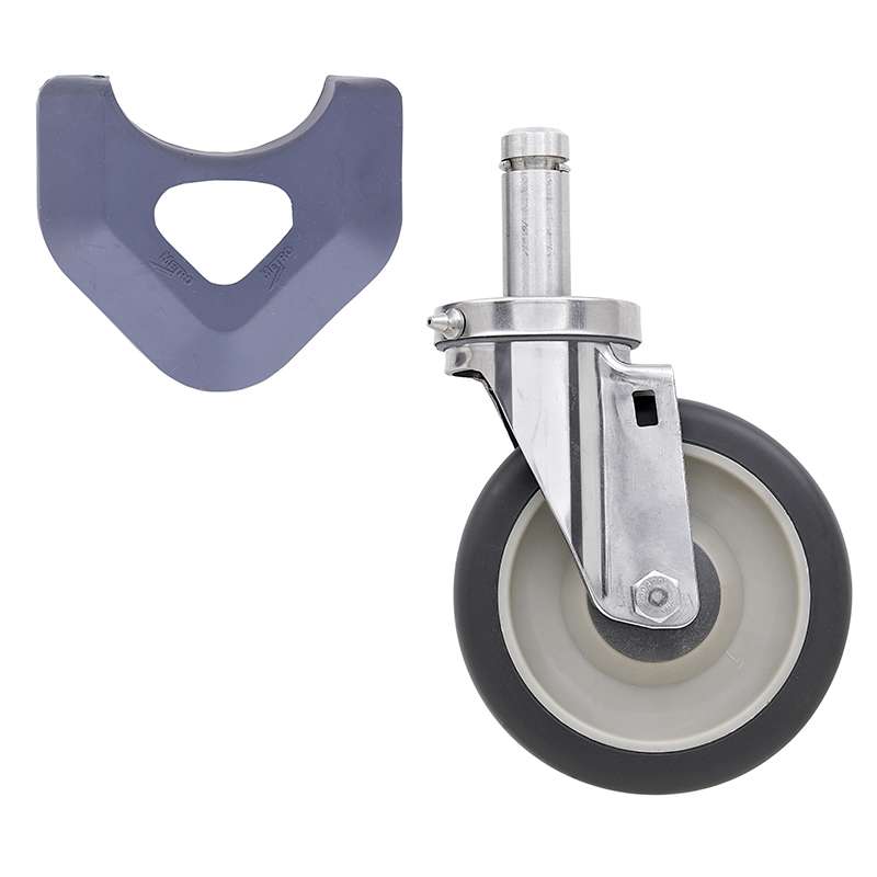5" MetroMax Polyurethane Cart-Washable Swivel Stem Caster
