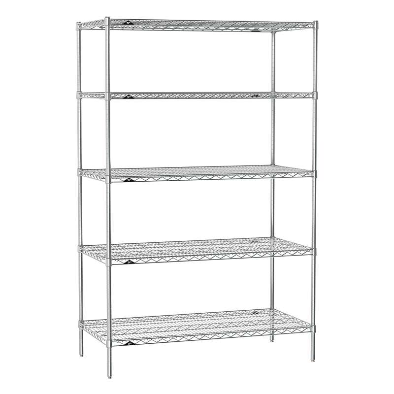 ESD Safe Super Erecta 5-Shelf Wire Shelving Unit, 24" x 48" x 74