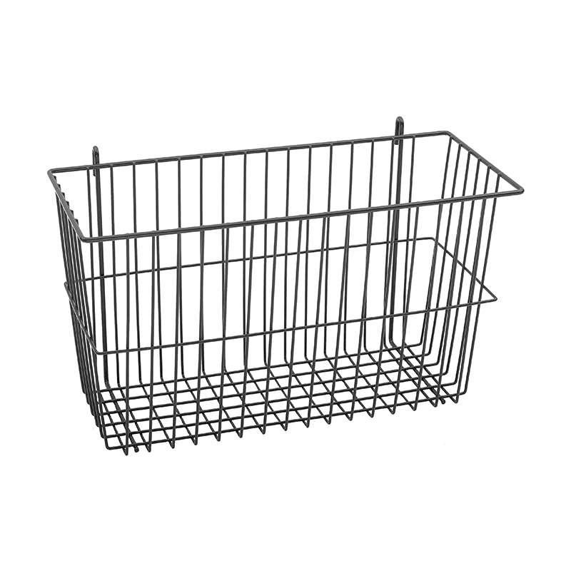 Large Wire Storage Basket, Black, 17-3/8" x 7-1/2" x 10"