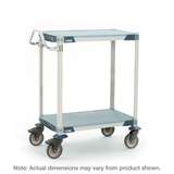 2-Shelf Industrial Polymer Shelving Lab Utility Cart, Solid Shelf Mats, 24  x 36 x 39.25 redirect to product page