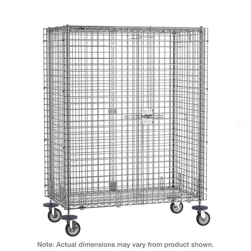 qwikSLOT Mobile Security Cabinet 27.25 x 40.75 x 68.5", Chrome Wire