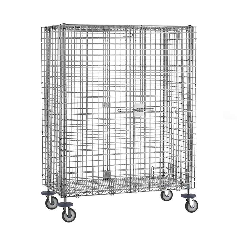 Metro™ 2448 SEC55DCQ QwikSLOT STM Security Caster Cabinet, 67-15/16 in x 52-3/4 in x 27-1/4 in, Chrome