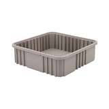 Non-ESD Stackable Divider Tote Box, Natural Grey, 15 x 15 x 4-1/2" ID (Dividers not Included) redirect to product page