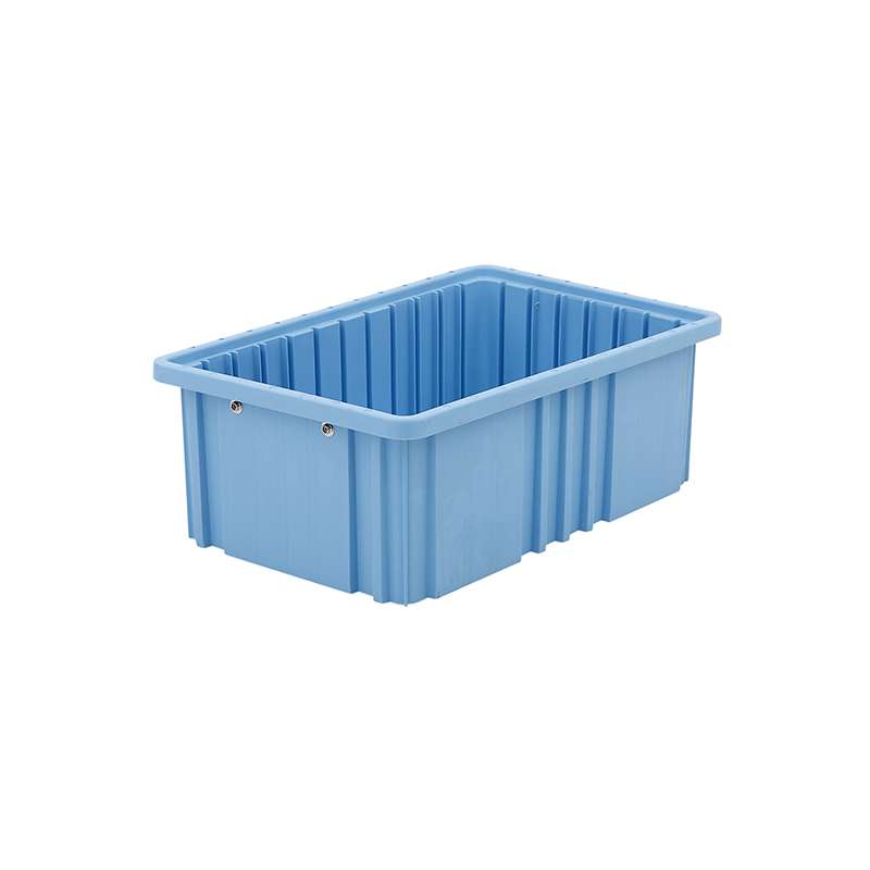 Dissipative Stackable Divider Tote Box, Blue, 14-7/8 x 9-1/4 x 5-1/2" ID (Dividers not Included)