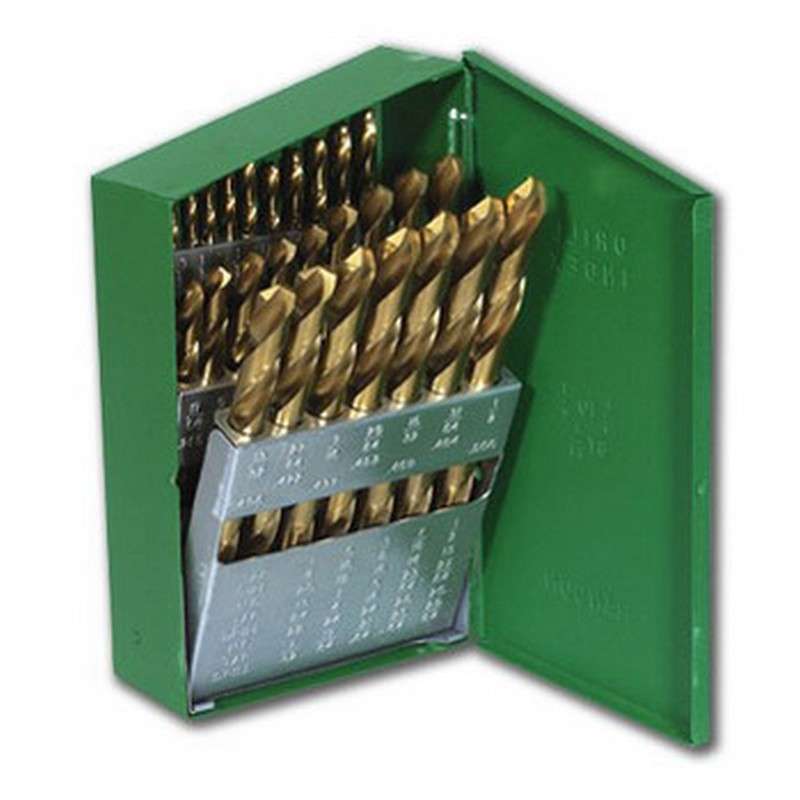 General Purpose High Speed Steel Drill Bit Set, Metal Index, 29 Piece