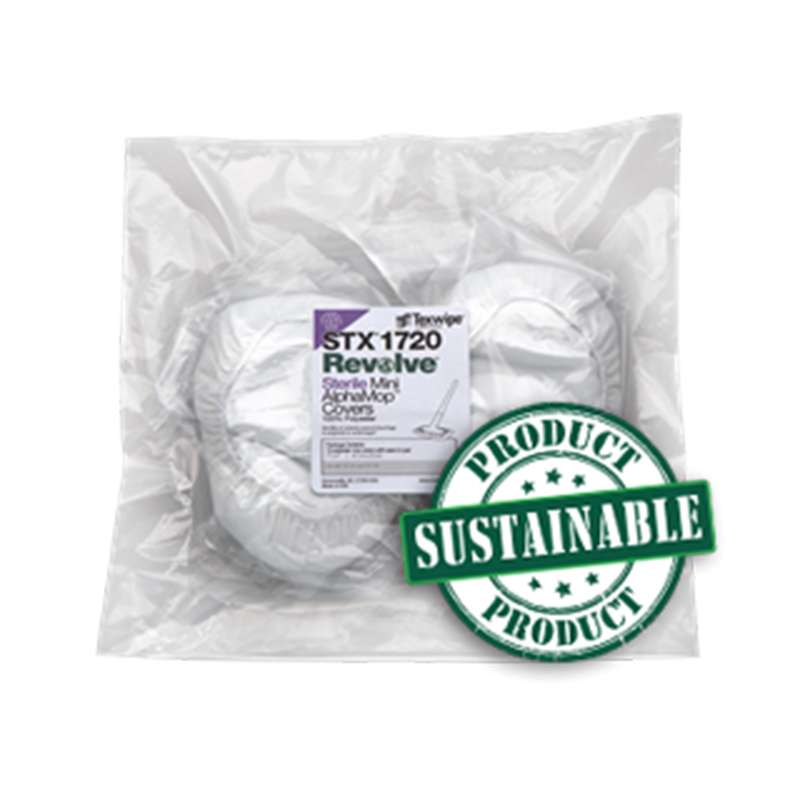 Mini AlphaMop Isolator Cleaning Tool Revolve Sustainable Integrated Covers and Pads, Sterile, 100