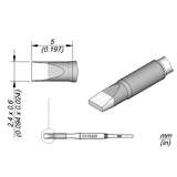 Series C115 High Thermal Chisel Soldering Cartridge, 2.4mm x 0.6mm redirect to product page