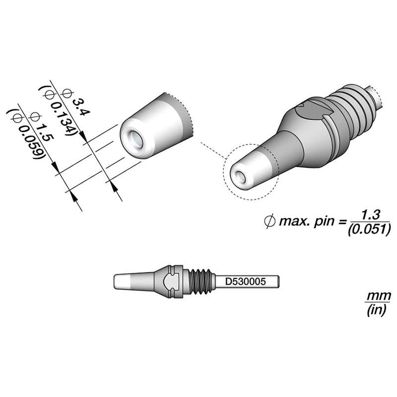 Desolder Tip, 1.5mm, S1