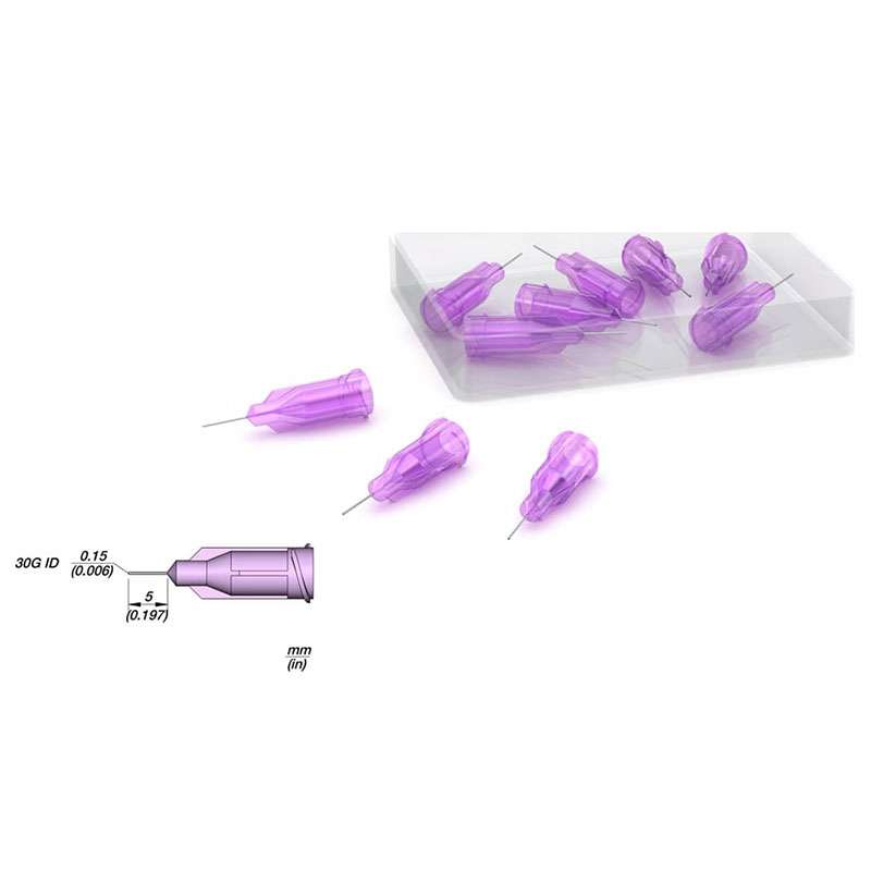 Stainless Steel Dispensing Needle, 30 Gauge, 10 per Box