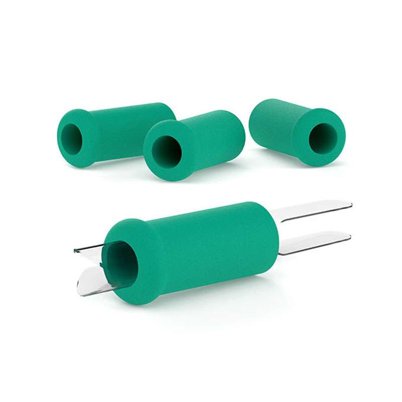 Grips, for B-Iron Handles, Soft Foam, Green, 0.55" Inner Dia, 1.18" 4 per Package