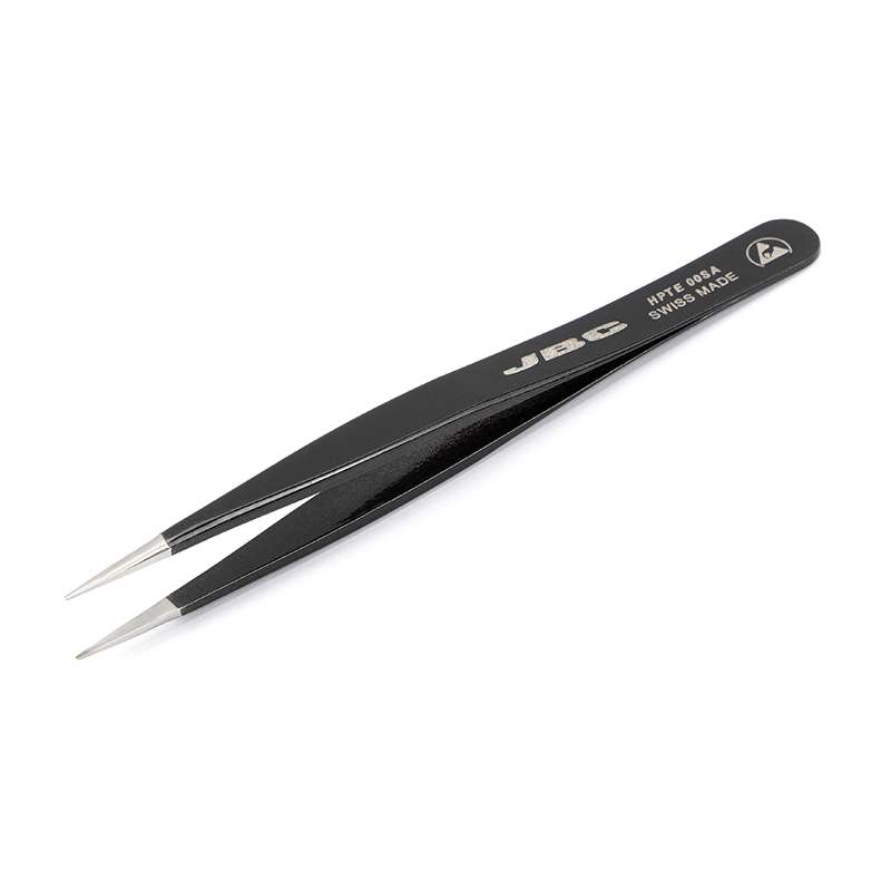 High Precision Tweezers with ESD Epoxi Coating, Square Tip