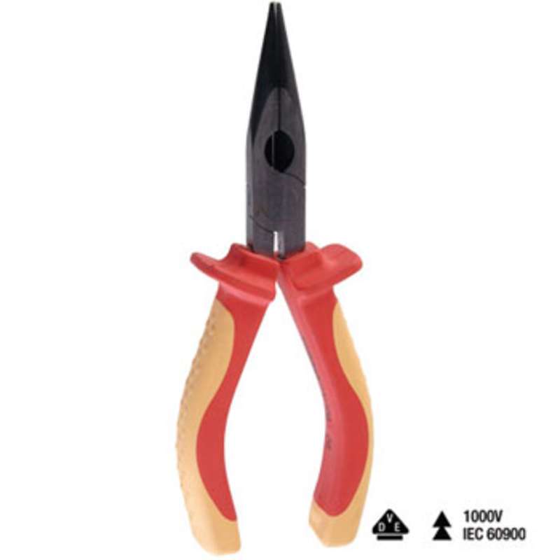 Insulated Long Nose Pliers, 6-1/2"